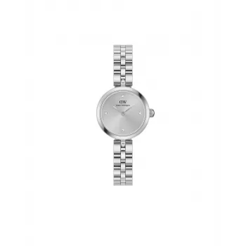 Daniel Wellington Quadro Mini Pressed Sheffield Damenuhr DW00100719 - 22mm Roségold-Edelstahlgehäuse, Cremeweißes Zifferblatt, Schwarzes italienisches Lederarmband