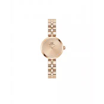 Daniel Wellington Quadro Damenuhr 22mm Roségold Edelstahlgehäuse Schwarzes Lederarmband DW00100720