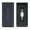 DANIEL WELLINGTON Quadro Damenuhr 26mm Roségold Edelstahl Schwarzes Leder DW00100690