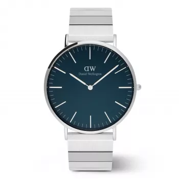 DANIEL WELLINGTON Damenuhr DW00100776 (40mm) - Classic Petite Ashfield - Roségold Edelstahl-Mesh