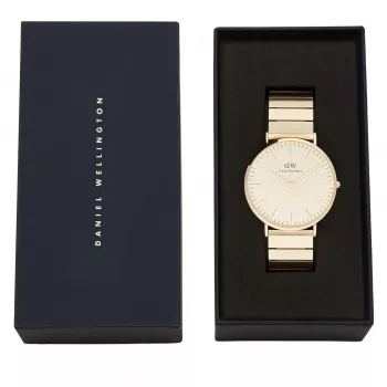DANIEL WELLINGTON Damenuhr DW00100779 40mm Roségold Schwarz NATO