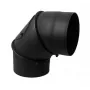 Darco verstellbarer Kaminbogen mit Abzweig 45°-90° - 150 mm Schwarzstahl