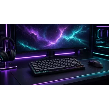 Dark Project ALU81A Terra Nova G3MS Moonstone Switch Mechanische Tastatur, US ANSI, Schwarz