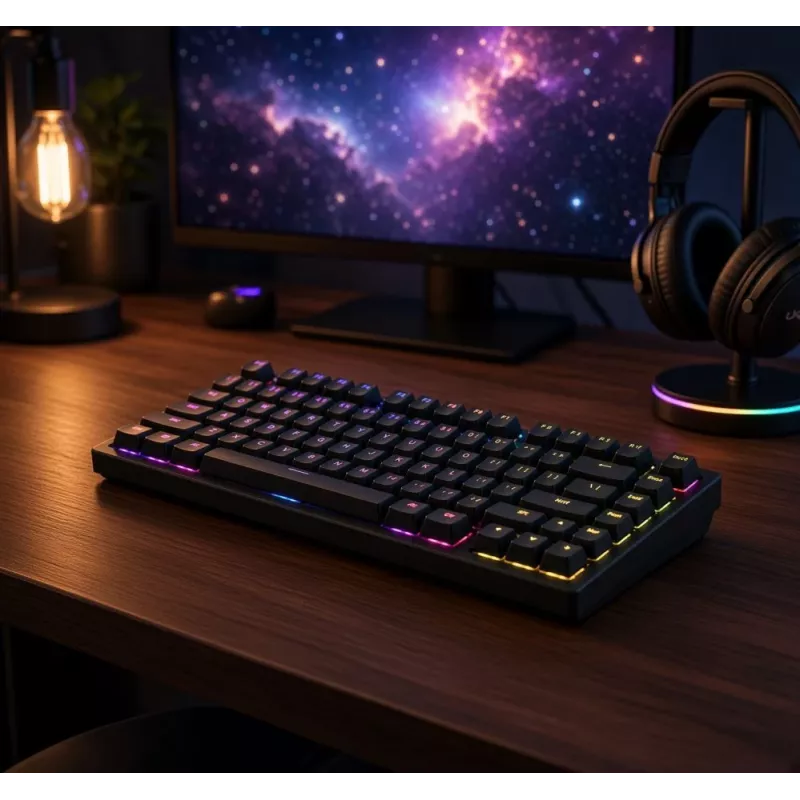 Dark Project ALU81A Terra Nova G3MS Moonstone Switch Mechanische Tastatur, US ANSI, Schwarz