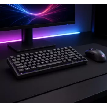 Dark Project ALU81A Terra Nova G3MS Moonstone Switch Mechanische Tastatur, US ANSI, Schwarz