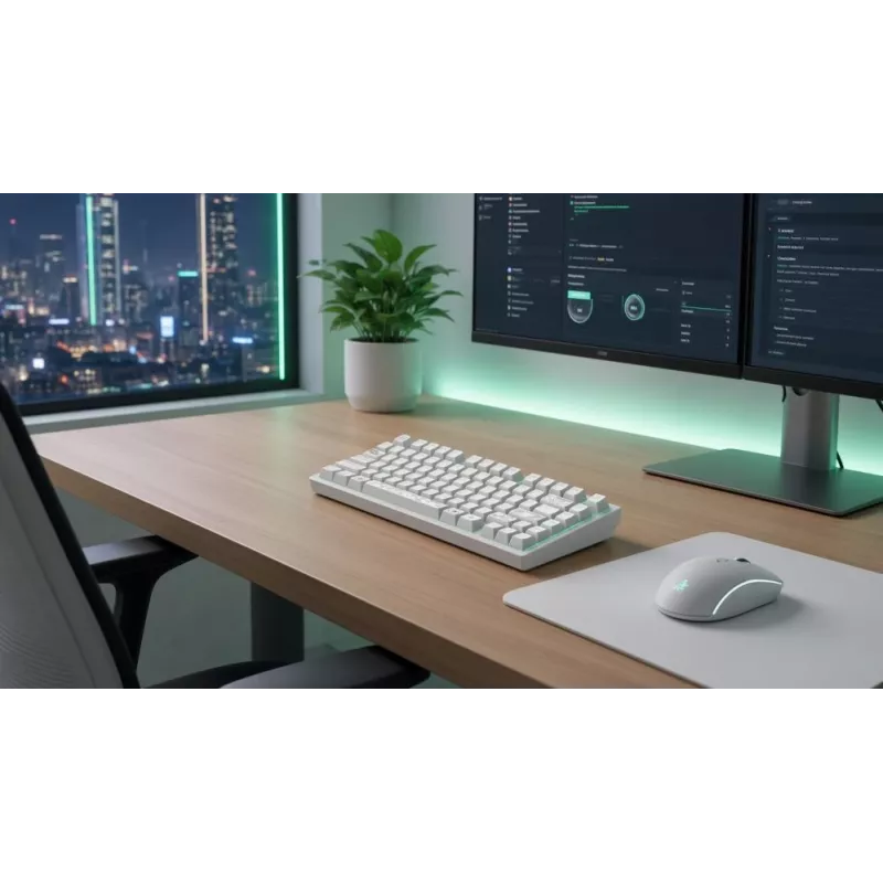Dark Project ALU81A Terra Nova White mechanische Tastatur, G3MS Moonstone Switch, US ANSI