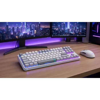 DARK PROJECT ALU87A Daylight mechanische Tastatur, G3MS Zircon Switch, russisches Layout, Aluminium, RGB, Hot-Swappable, TKL