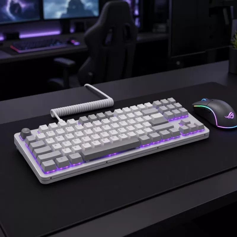 DARK PROJECT ALU87A Daylight mechanische Tastatur, G3MS Zircon Switch, russisches Layout, Aluminium, RGB, Hot-Swappable, TKL