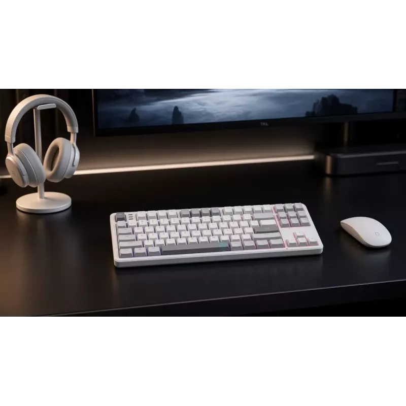 DARK PROJECT ALU87A Daylight mechanische Tastatur, G3MS Zircon Switch, russisches Layout, Aluminium, RGB, Hot-Swappable, TKL
