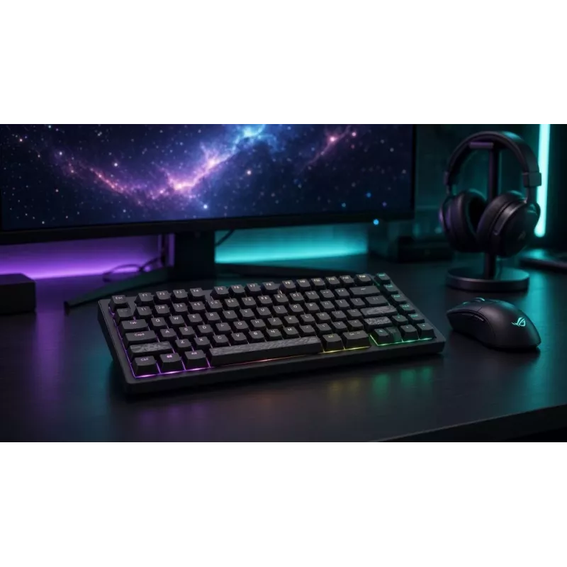 Dark Project Terra Nostra G3MS Moonstone Switch TKL Mechanische Gaming-Tastatur, US ANSI, Schwarz