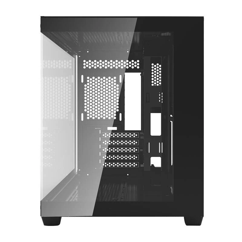Darkflash C285MP Mid-Tower PC-Gehäuse, Seitenteil aus gehärtetem Glas, ATX, Schwarz