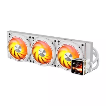DARKFLASH DE360 White 360mm All-in-One Flüssigkeits-CPU-Kühler mit weißer LED-Pumpe, 3x120mm PWM-Lüfter