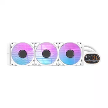 DARKFLASH DH360D White v2 360mm All-in-One Flüssigkeits-CPU-Kühler, ARGB, Weiß