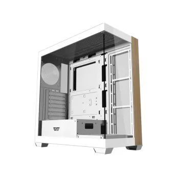 Darkflash DS900W Weißes Mid-Tower-Computer-Gehäuse, ATX, gehärtetes Glas, ohne Lüfter