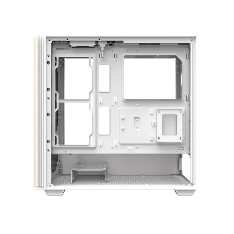 Darkflash DS900WS ATX Mid-Tower Computergehäuse, Weiß, Tempered Glass, Keine Lüfter