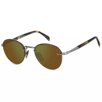 DAVID BECKHAM DB-1173-S-50L Sonnenbrille Herren Gold Metallrahmen Braune Gläser 51mm