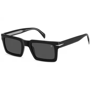 DAVID BECKHAM DB-7126-S-807 Sonnenbrille für Herren - Schwarzer Rahmen, graue Gläser, 51 mm