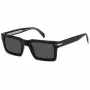 DAVID BECKHAM DB-7126-S-807 Sonnenbrille für Herren - Schwarzer Rahmen, graue Gläser, 51 mm