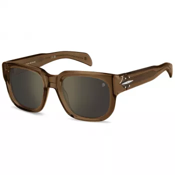 DAVID BECKHAM DB-7146-S-FMP Herren Polarized Square Sonnenbrille mit Flash Mirror, 53 mm