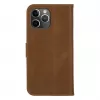 DBRAMANTE 1928 Copenhagen Slim Flip Case für Apple iPhone 13 Pro Max, Vollnarben-Narbenleder, Hellbraun, Magnetverschluss, 3 Kartenfächer, Standfunktion, kabellose Ladefunktion
