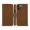 DBRAMANTE 1928 Copenhagen Slim Flip Case für Apple iPhone 13 Pro Max, Vollnarben-Narbenleder, Hellbraun, Magnetverschluss, 3 Kartenfächer, Standfunktion, kabellose Ladefunktion