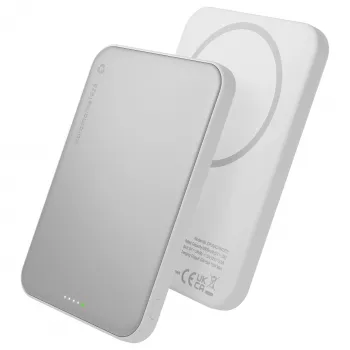 DBRAMANTE 1928 dbramante1928 rechargePowerBank5KWLSlimQi225wWHT Wireless Power Bank 5000 mAh Weiß
