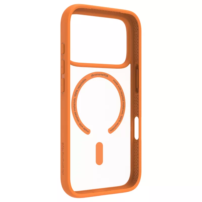 DBRAMANTE 1928 Grenen Rückseitenabdeckung für Mobiltelefon - MagSafe-kompatibel - recycelter Kunststoff - Orange - für Apple
