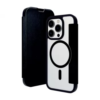 DBRAMANTE1928 Helsinki MagSafe Hülle für iPhone 15 Pro Max - Schwarz/Transparent HE67CLBL1883