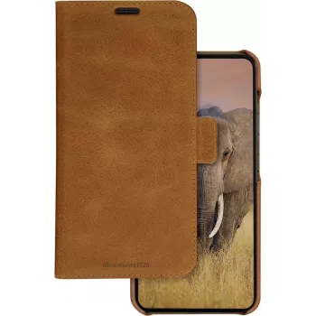 DBRAMANTE1928 Lynge Wallet-Hülle für Samsung Galaxy A55 5G – Vollnarbenleder, Hellbraun LY55GT006144