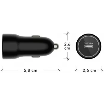 dbramante1928 Re-Charge 30W USB-C PD Kfz-Ladegerät - Schwarz CC3000BL7081