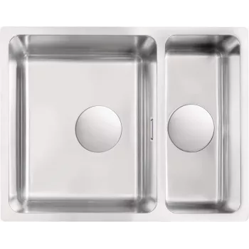 DEANTE 1.5-Bowl Unterbau-Einbauspüle aus Edelstahl 780x480mm gebürstet