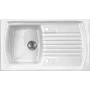 DEANTE 1-Bowl Keramik Spülbecken mit Abtropffläche, Weiß, 590x460 mm