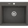 DEANTE 1-becken Granit-Verbundstoff Küchenspüle mit Abtropffläche, Graphit, Einbau, 450 mm Unterschrank