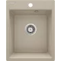 DEANTE 1-Bowl Granite Sink with Drainer - Black (Nero) - Inset Top-Mount