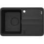 DEANTE 1-Bowl Granite Sink with Drainer - Onyx Black 620x500mm Fragranite