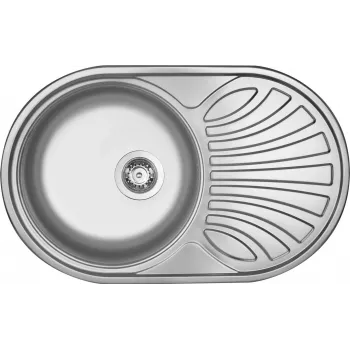 DEANTE 1-Bowl Spüle aus Edelstahl mit Abtropffläche 780x430 mm gebürstet