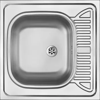 DEANTE 1-Bowl Stainless Steel Kitchen Sink with Drainer - Overlay Mount - 780 x 435 mm