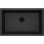 DEANTE 1-becken Wandhängende Granit-Verbundspüle Graphit 90 mm Ablauf