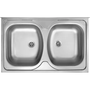 DEANTE 2-Bowl Steel Sink - Overlay