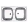 DEANTE 2-Bowl Steel Sink with Drainer