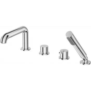 DEANTE 4-Loch Wannenarmatur mit Brauseset - Gold, Messing, Arnika Serie