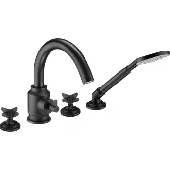 DEANTE 4-Loch Wannenarmatur mit Brauseset Chrom Messing Arnika