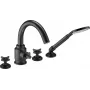 DEANTE 4-Loch Wannenarmatur mit Brauseset Chrom Messing Arnika