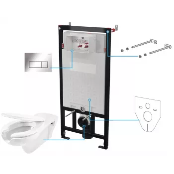 DEANTE 6-in-1 Unterputz-Toilettenset