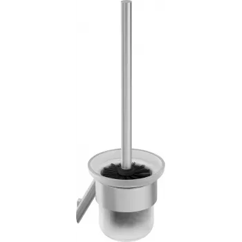 DEANTE ADI F711 Wand-WC-Bürste mit Edelstahlhalter, Matt Silber, 38 cm