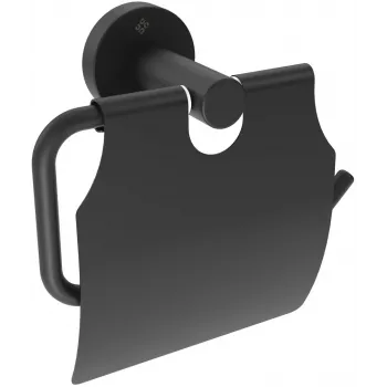 DEANTE ADJ_N221 Wandmontierter Toilettenpapierhalter - Matt Schwarz, pulverbeschichteter Stahl