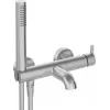 DEANTE Arnika Wannenarmatur mit Brauseset, Matt Schwarz, Wandmontage, Einhebelmischer, Messing