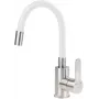DEANTE Arnika BLU_W240 Einhebel-Waschtischmischer mit gebogenem Auslauf, Chrom