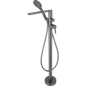 DEANTE Arnika Stand-Wannenarmatur mit Brauseset, Chrom, Einhebel, Standmontage