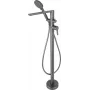 DEANTE Arnika Stand-Wannenarmatur mit Brauseset, Chrom, Einhebel, Standmontage